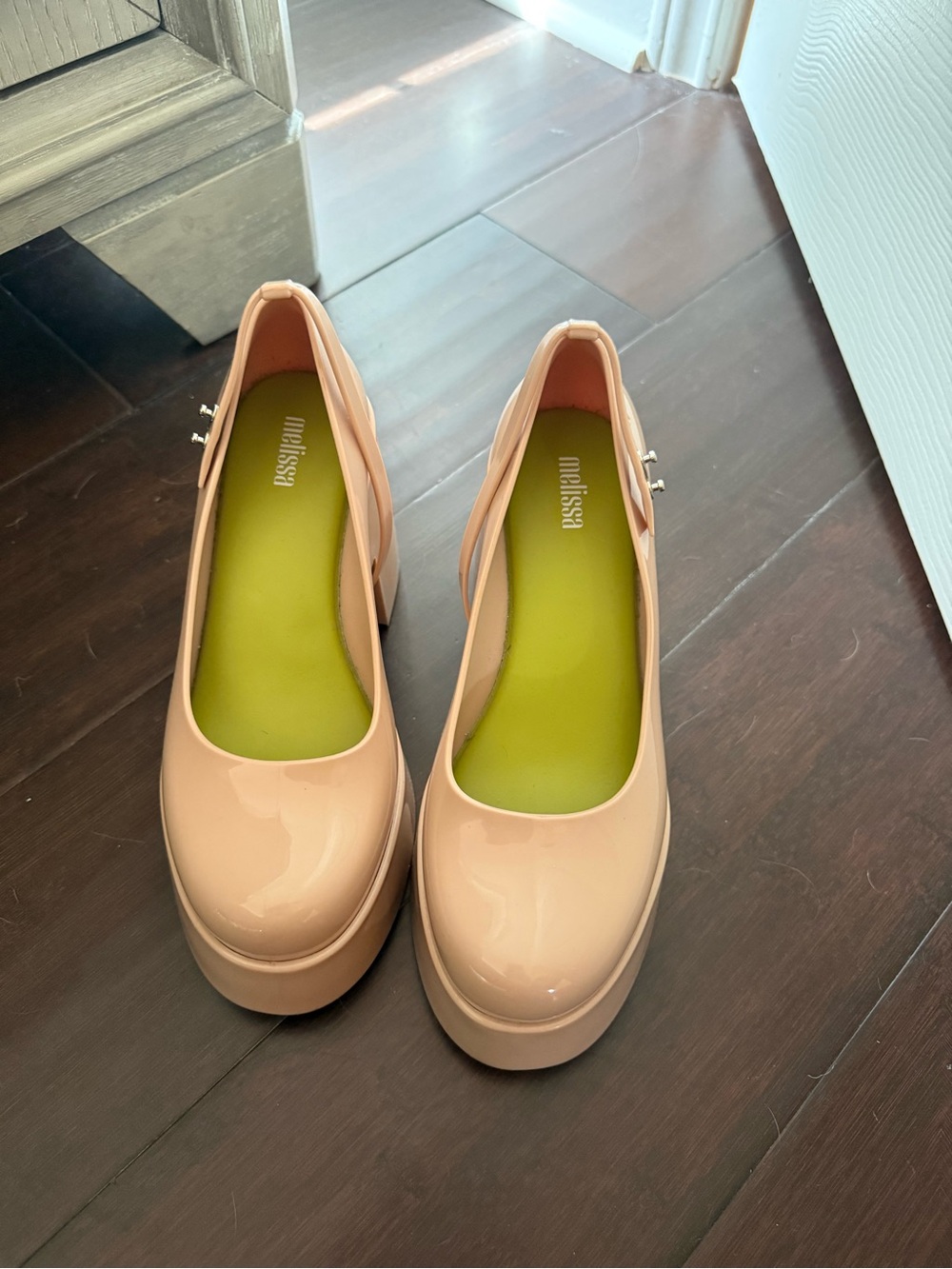 Melissa Pink Patent Platform Mary Jane Pumps